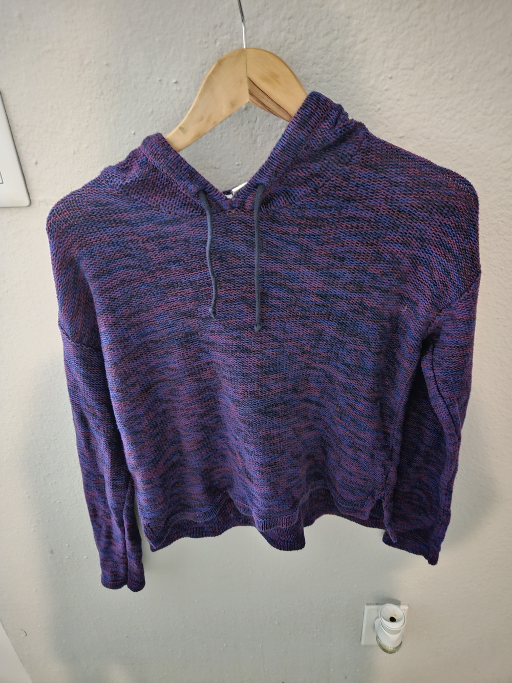 Forever 21 Purple Marled Hooded Sweater